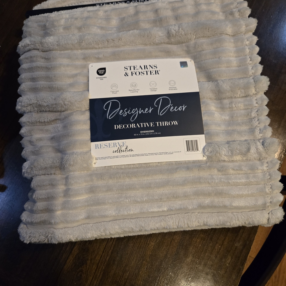 Plush Gray Throw Blanket - Picture 5 of 6